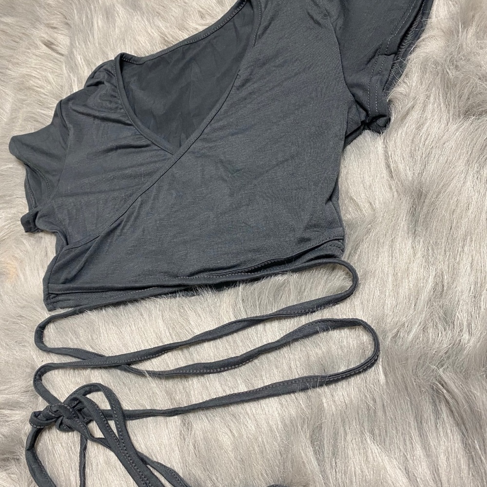 Outspoken Clothing Co. Cropped Tie Up Tee